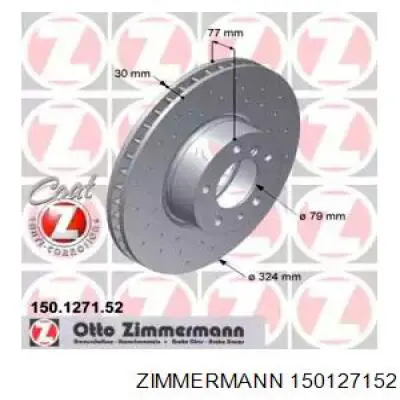 150127152 Zimmermann диск гальмівний передній