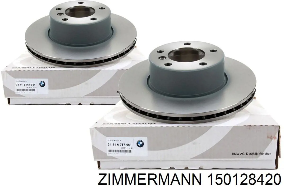 Диск переднього гальма Zimmermann 150128420 ціна, від 47.12 USD