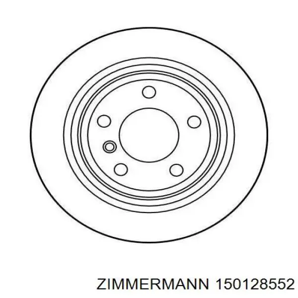 Купити 150128552 Zimmermann Диск заднього гальма