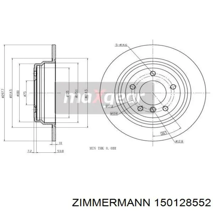 150128552 Zimmermann Дискові гальма