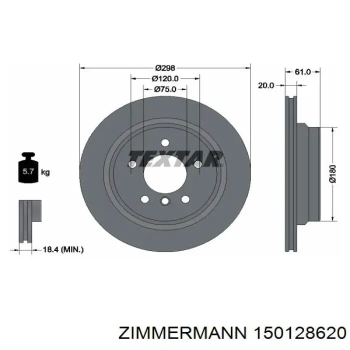 Гальмівні диски 150128620 Zimmermann
