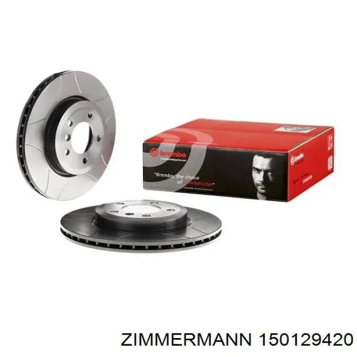 Диск переднього гальма Zimmermann 150129420 ціна, від 58.56 USD
