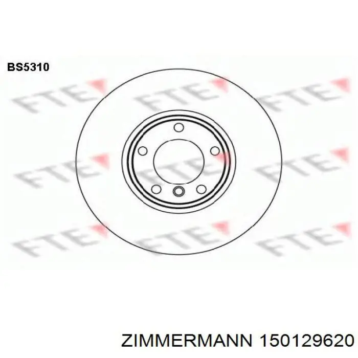 Гальмівні диски передні 150129620 Zimmermann