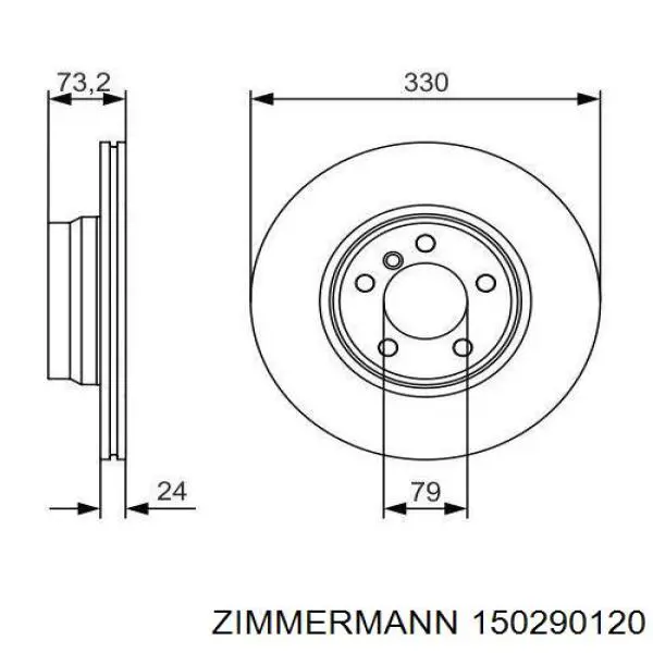 Купити 150290120 Zimmermann Ротор гальмівний