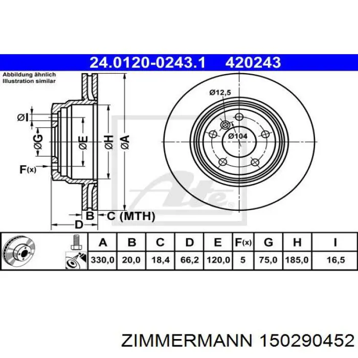 Гальмівні диски 150290452 Zimmermann