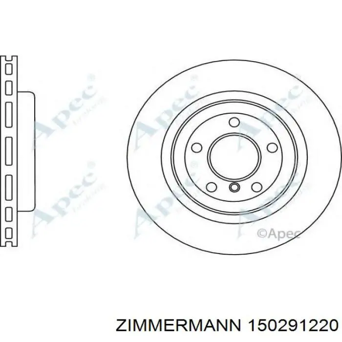 Диск гальмівний передній Zimmermann 150291220
