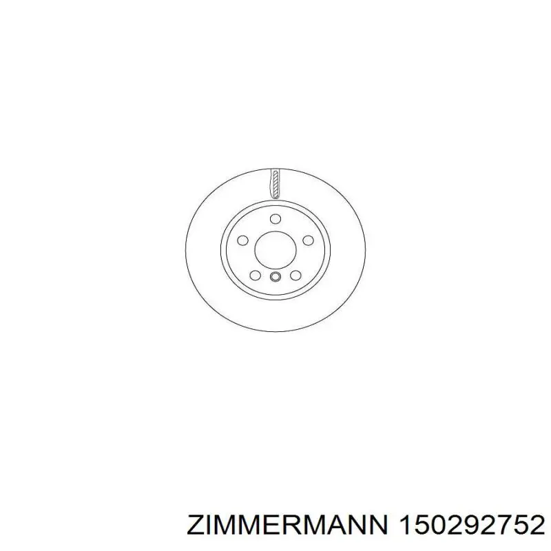 Диск переднього гальма Zimmermann 150292752 ціна, від 57.10 USD