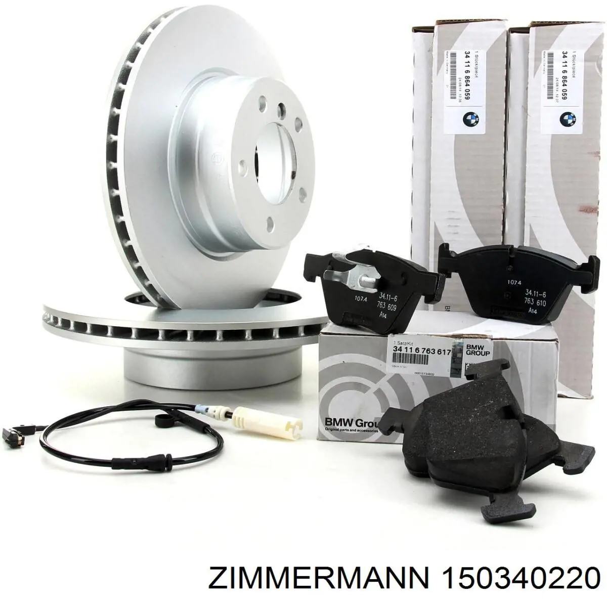 Диск переднього гальма Zimmermann 150340220 ціна, від 59.37 USD
