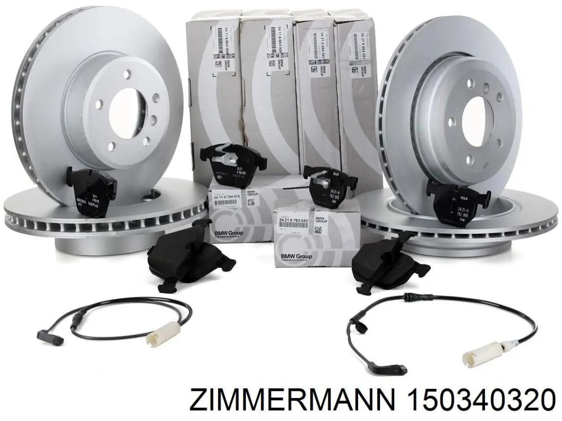 Диск переднього гальма Zimmermann 150340320 ціна, від 65.66 USD