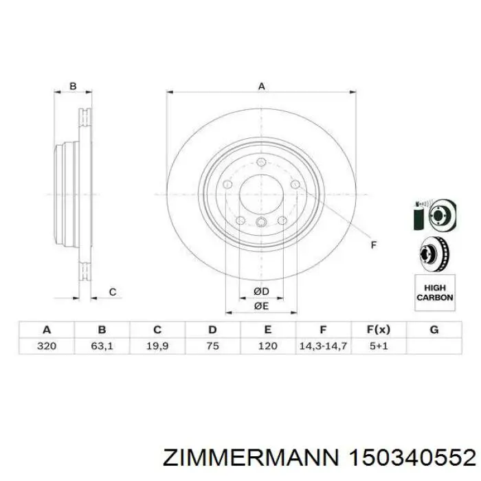 150340552 Zimmermann Дискові гальма