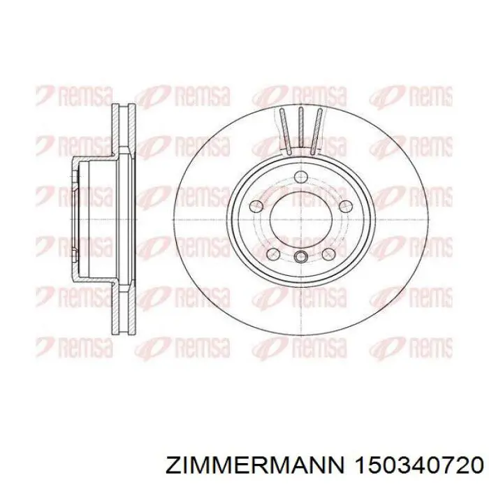 150340720 Zimmermann Гальмо дискове переднє