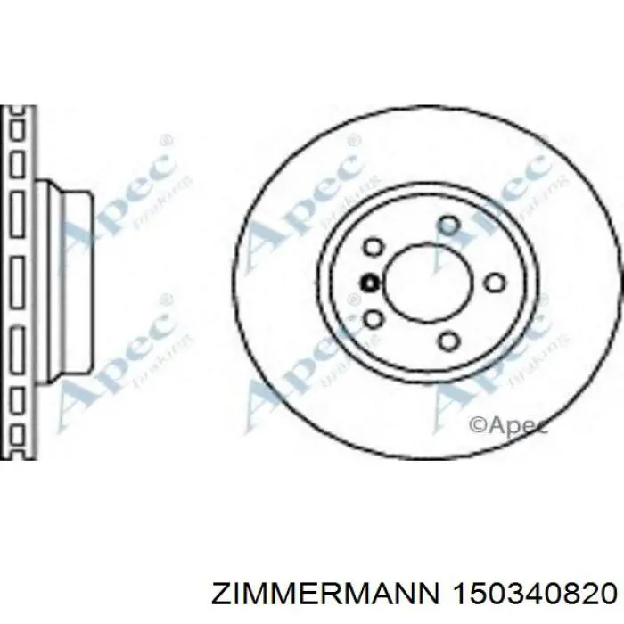 150340820 Zimmermann Гальмо дискове переднє