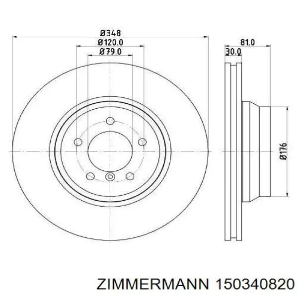 Купити 150340820 Zimmermann Ротор гальмівний