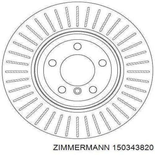 150343820 Zimmermann диск гальмівний задній