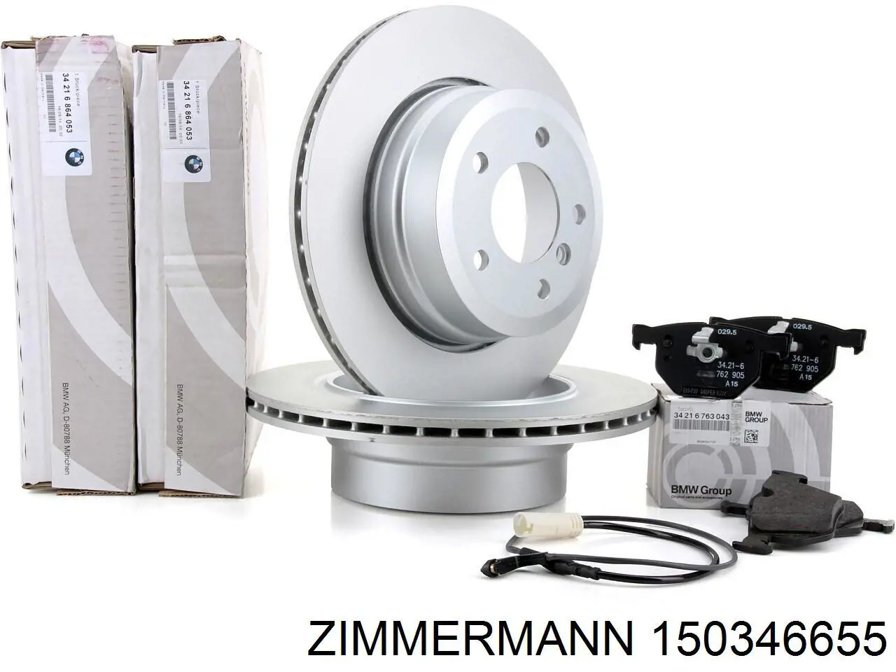 Задні дискові гальма Zimmermann 150346655 ціна, від 68.24 USD