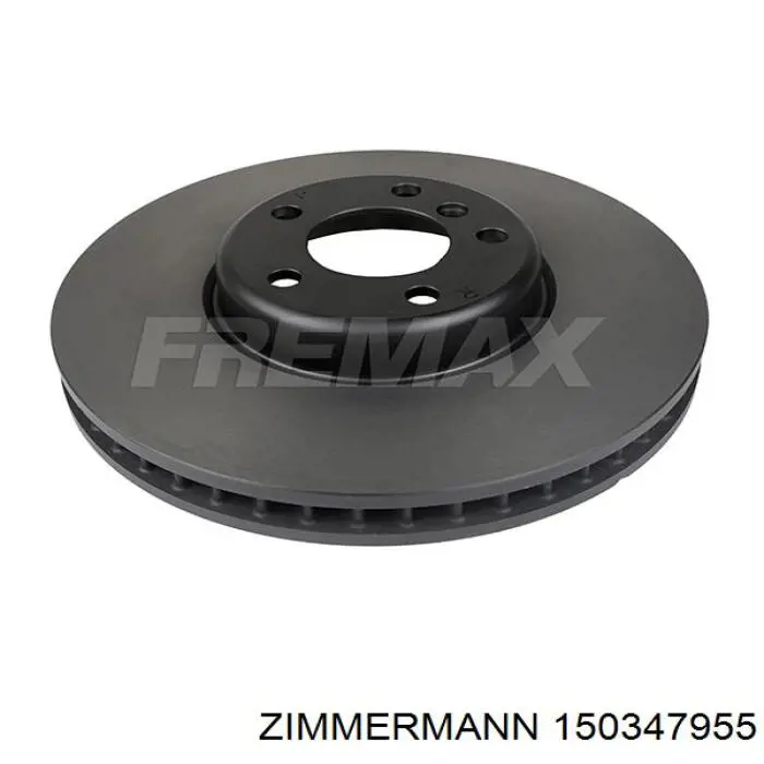 Диск переднього гальма Zimmermann 150347955 ціна, від 187.35 USD