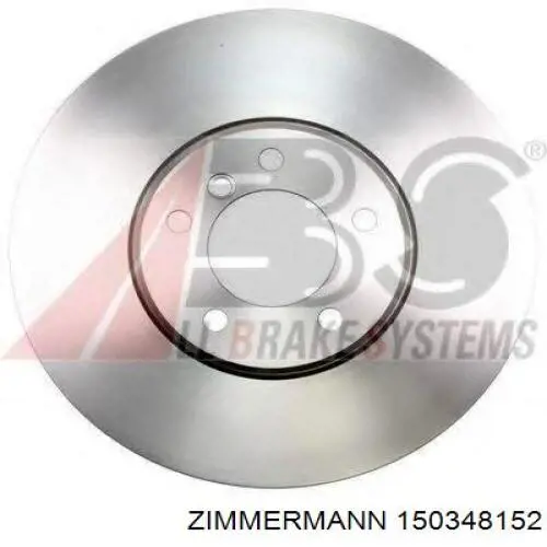 Диск переднього гальма Zimmermann 150348152 ціна, від 147.89 USD