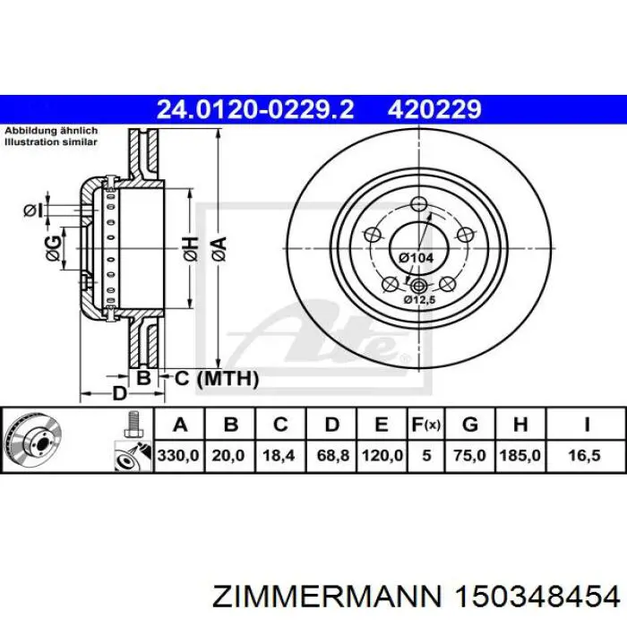 Гальмівні диски 150348454 Zimmermann