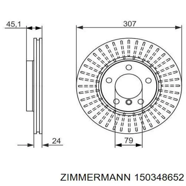 Купити 150348652 Zimmermann Ротор гальмівний