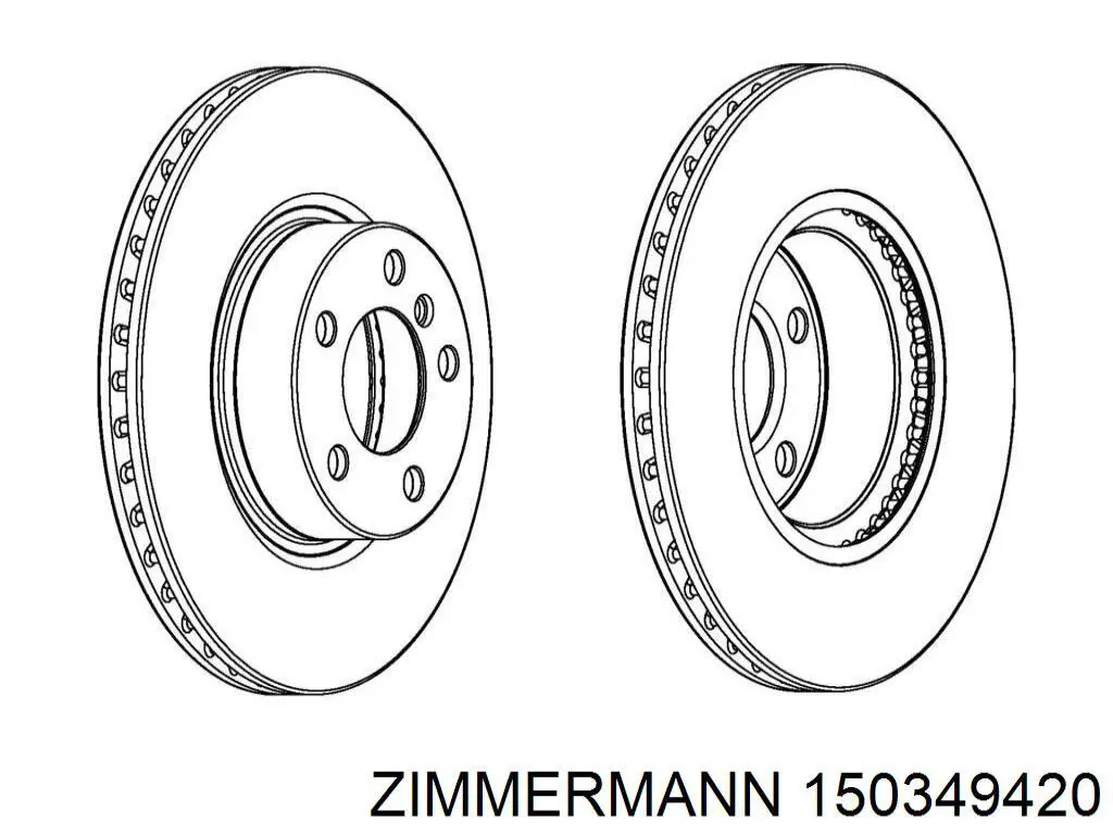 Купити 150349420 Zimmermann Ротор гальмівний