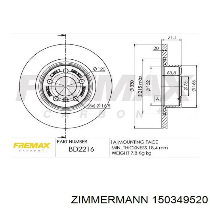 150349520 Zimmermann Дискові гальма