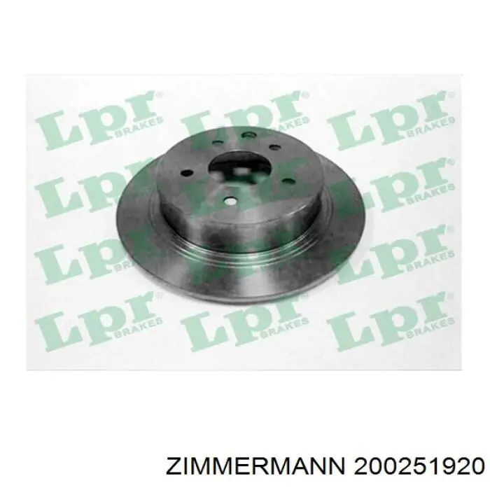 Купити 200251920 Zimmermann Диск заднього гальма