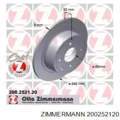 Гальмівні диски 200252120 Zimmermann