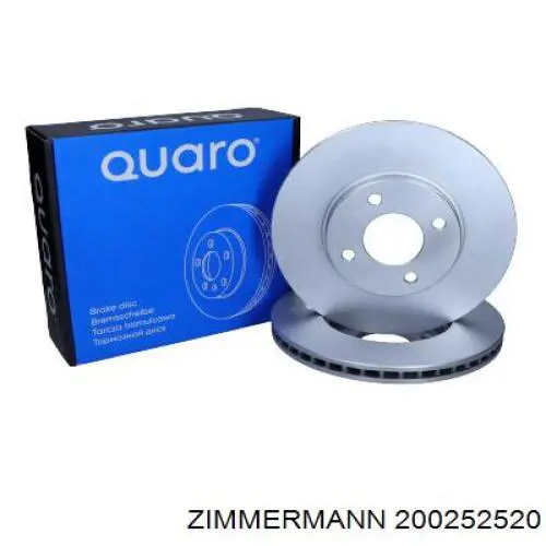 Диск переднього гальма Zimmermann 200252520 ціна, від 35.73 USD