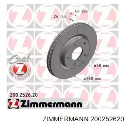 Купити 200252620 Zimmermann Ротор гальмівний