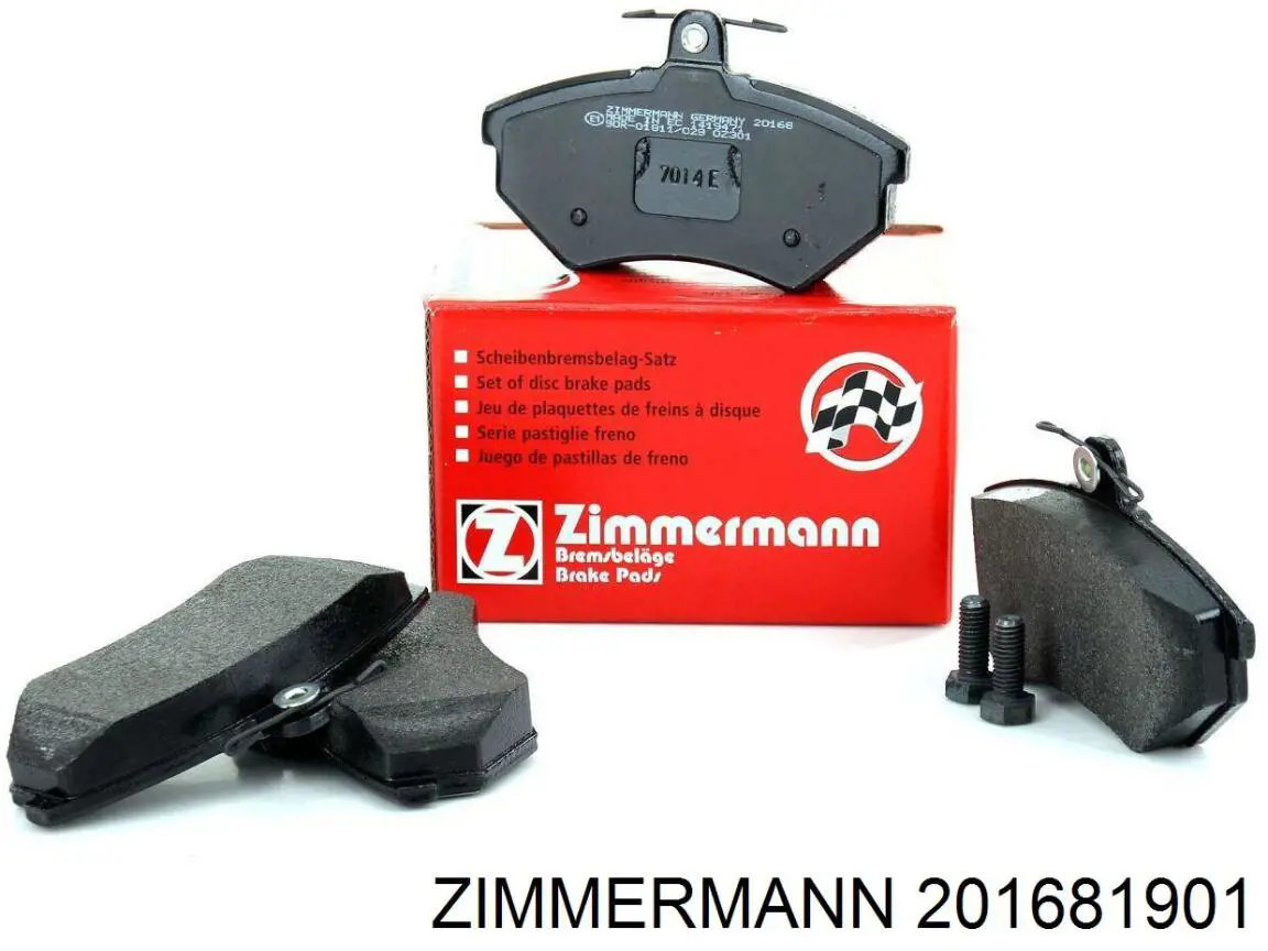 Передні тормозні колодки 201681901 Zimmermann