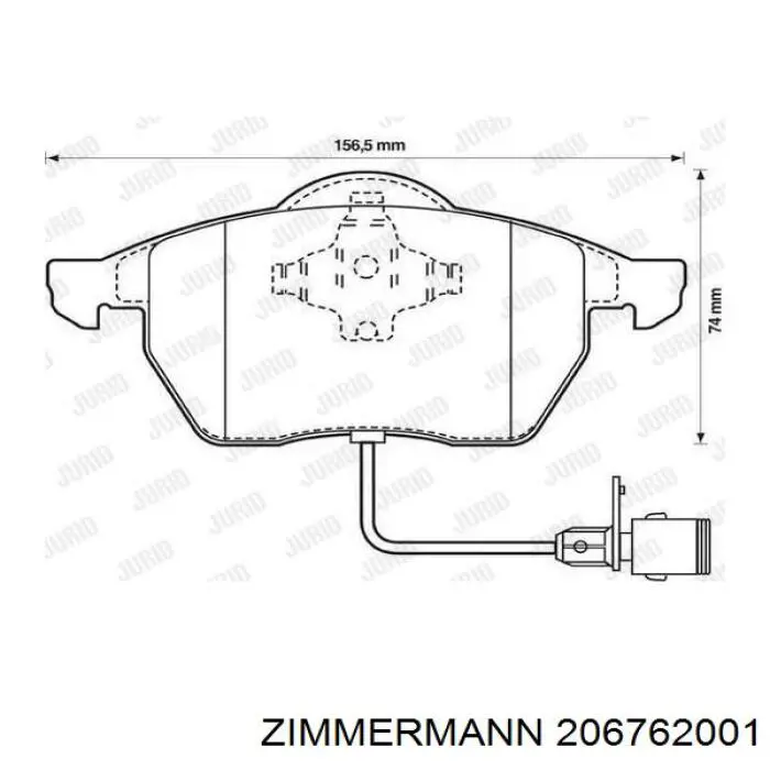 Тормозні колодки Zimmermann 206762001