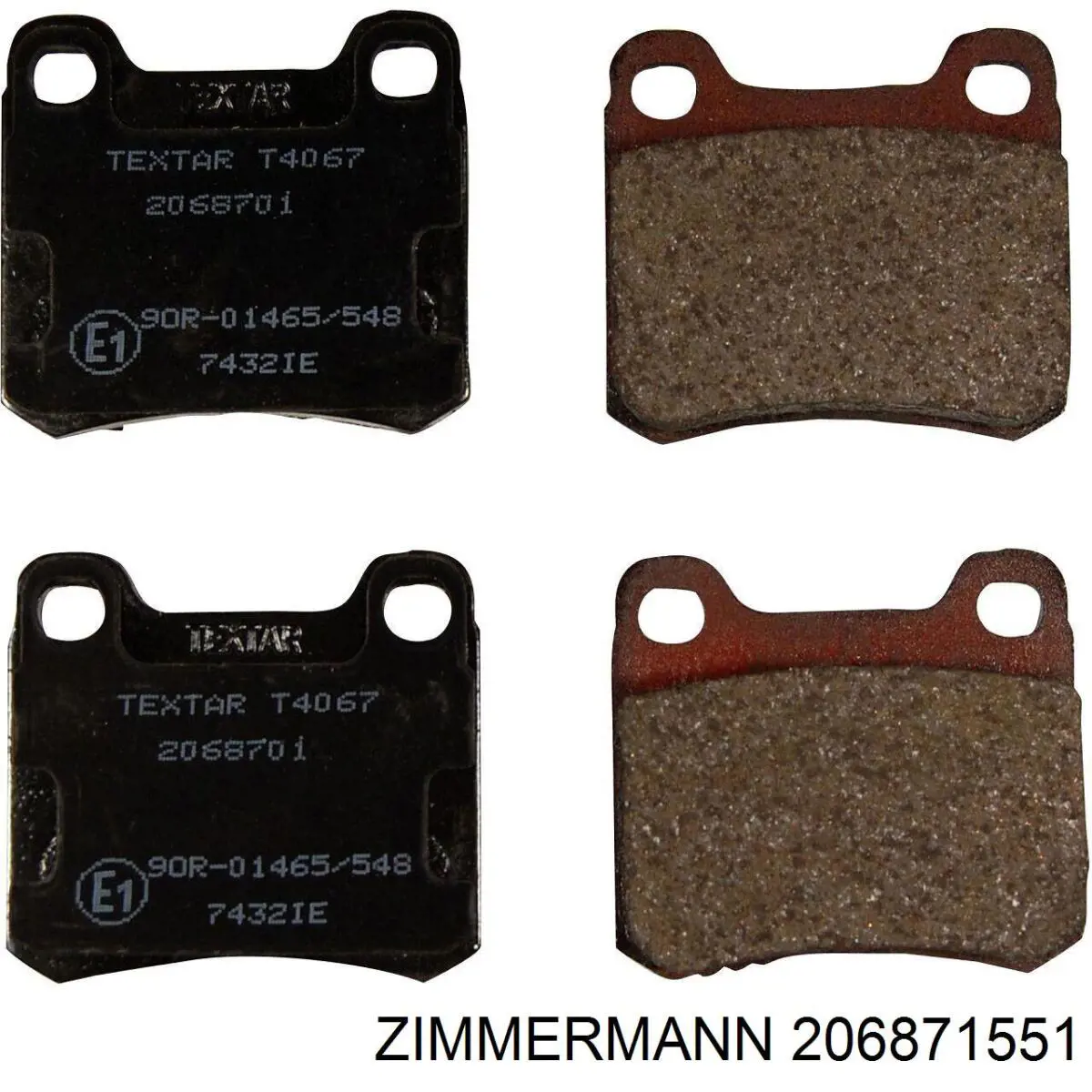 206871551 Zimmermann Колодки гальмівні задні, дискові