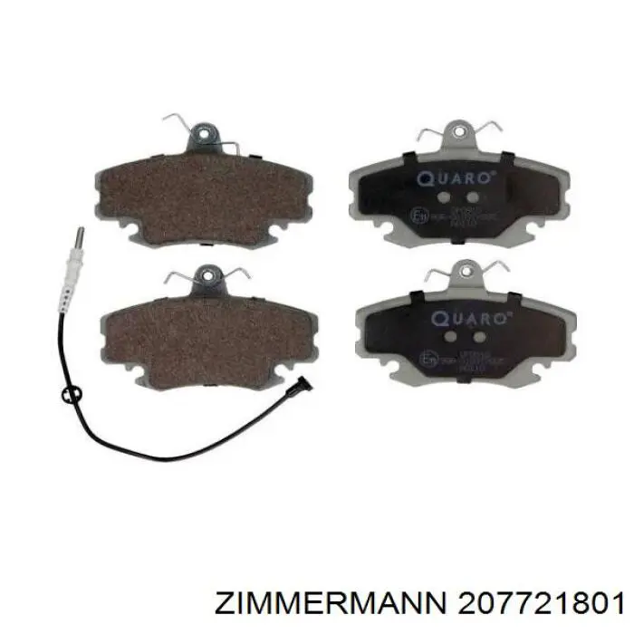 Передні тормозні колодки 207721801 Zimmermann