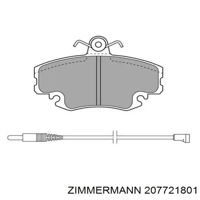 207721801 Zimmermann Передні гальмівні колодки