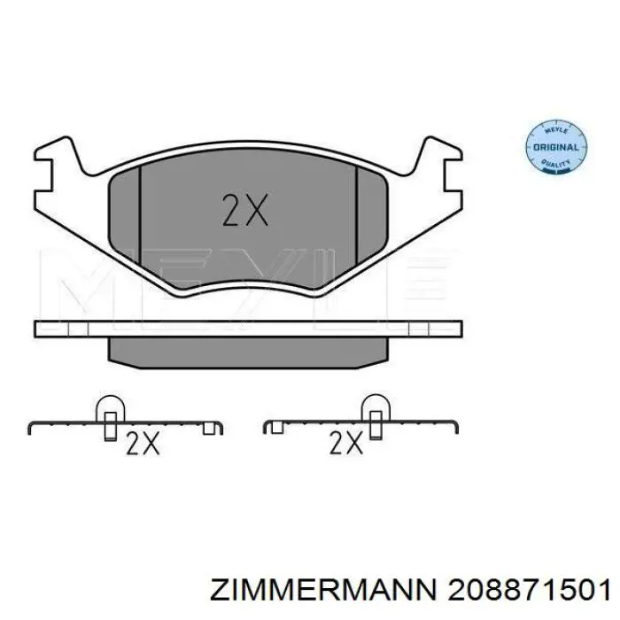 Тормозні колодки Zimmermann 208871501