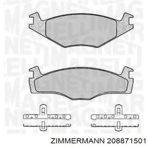 208871501 Zimmermann Передні гальмівні колодки