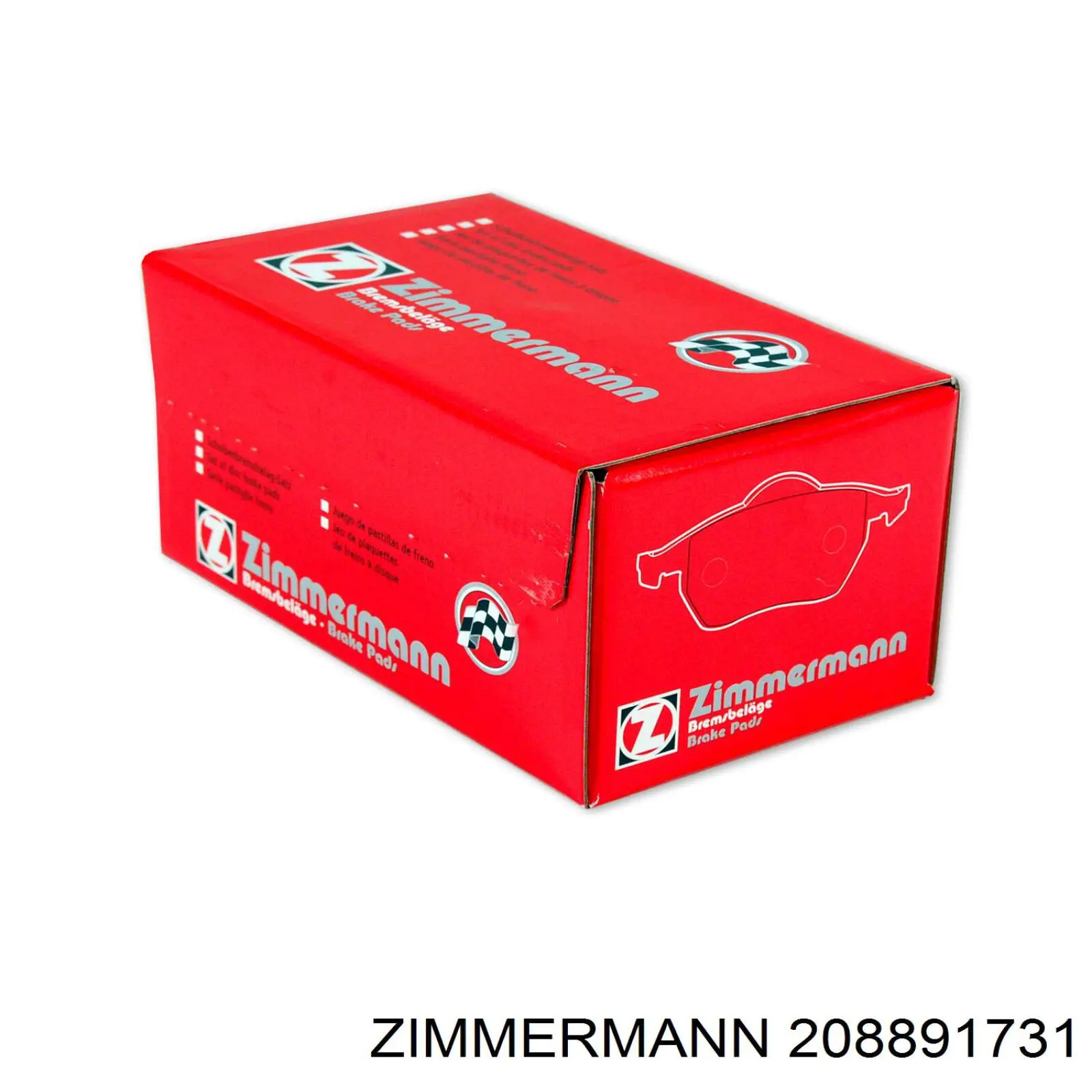 208891731 Zimmermann колодки гальмівні передні, дискові
