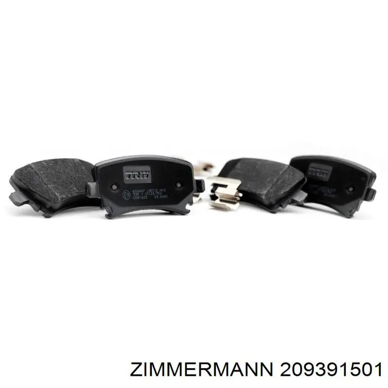 209391501 Zimmermann колодки гальмівні передні, дискові