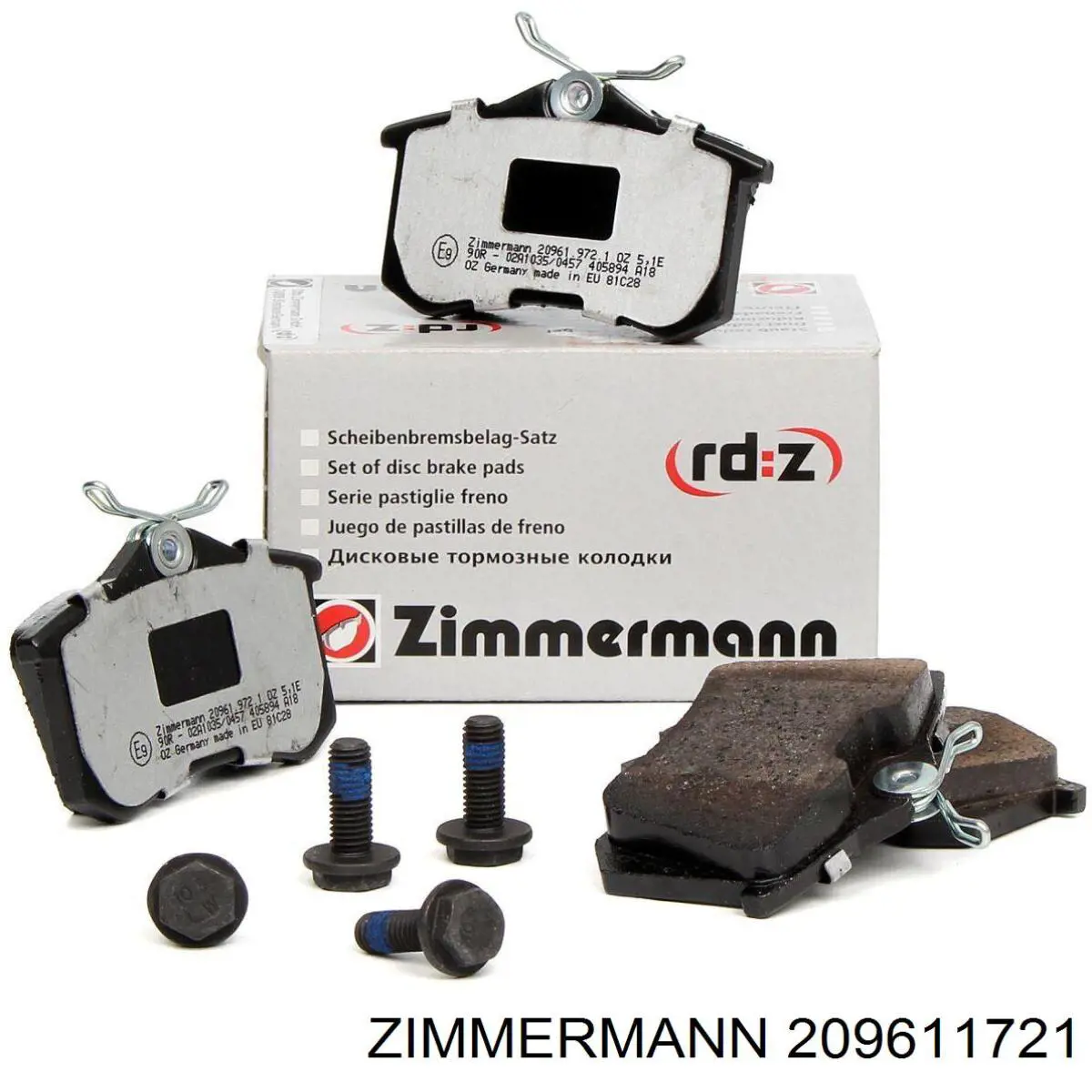 Задні гальмівні колодки Zimmermann 209611721 ціна, від 28.51 USD