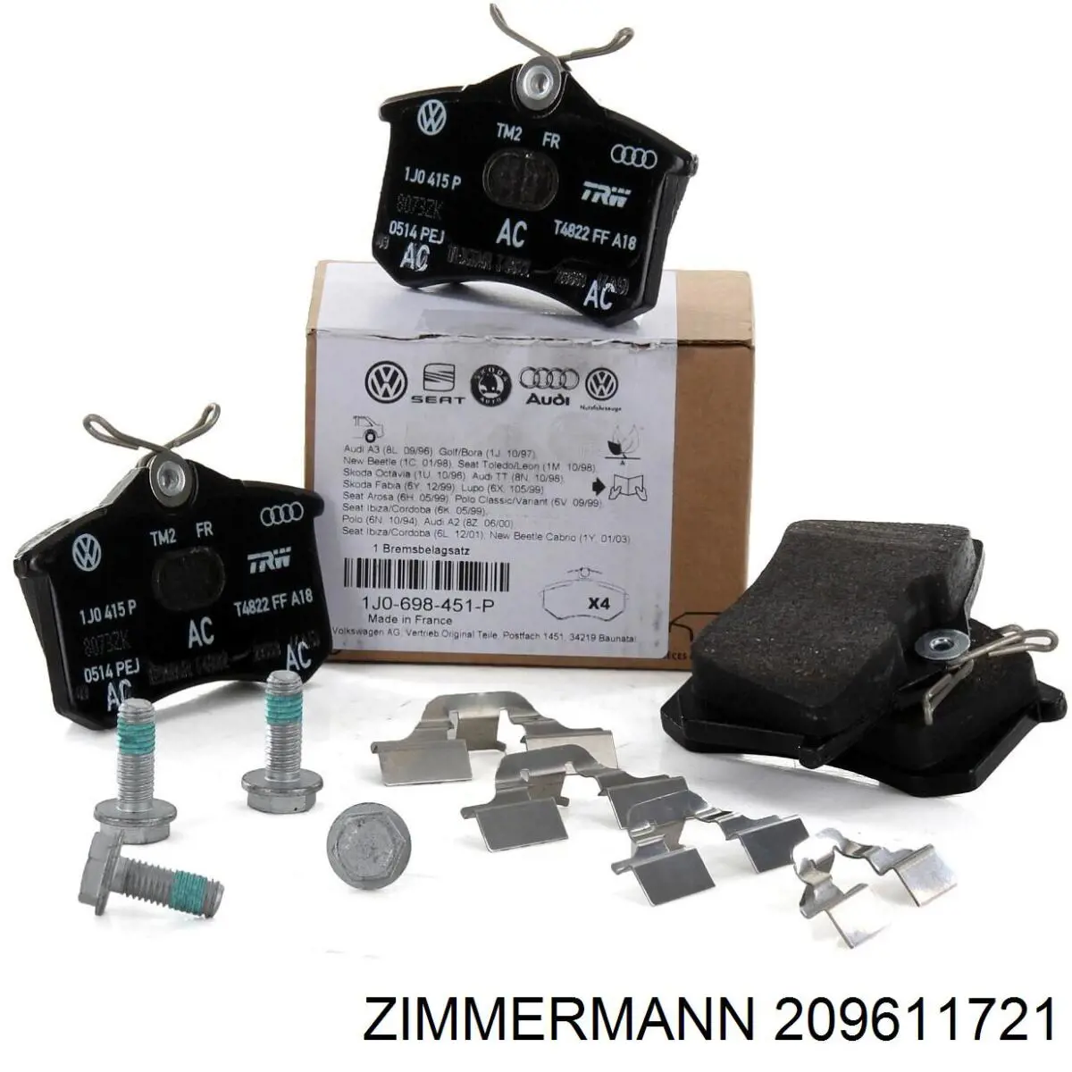 Купити 209611721 Zimmermann Задні колодки