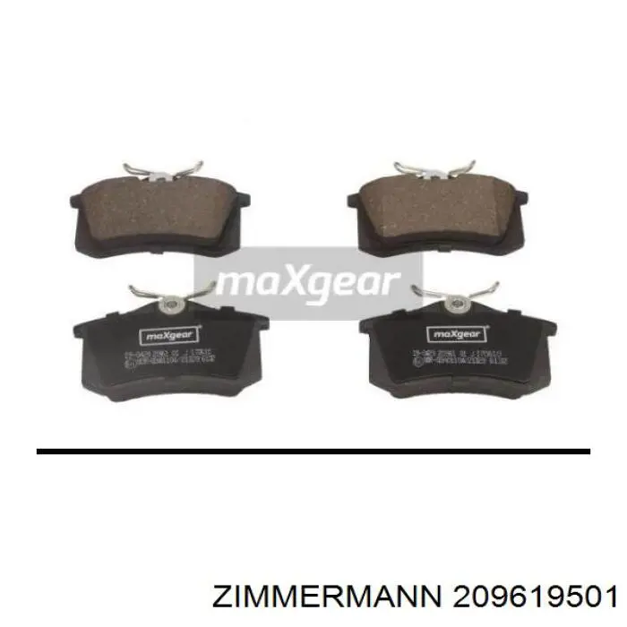 Задні гальмівні колодки Zimmermann 209619501 ціна, від 16.12 USD