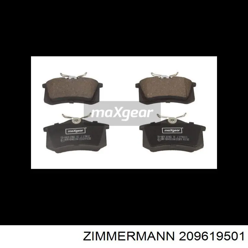 Купити 209619501 Zimmermann Задні колодки