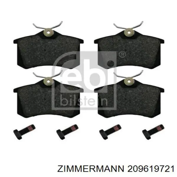 Задні гальмівні колодки 209619721 Zimmermann