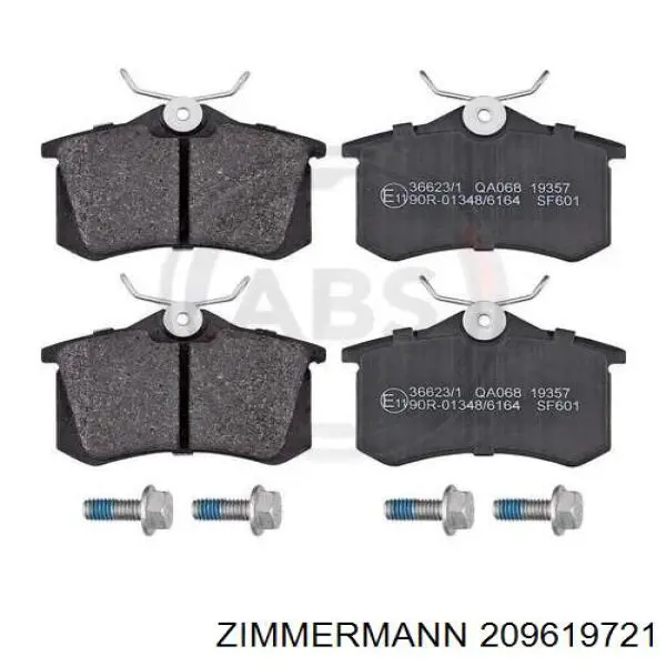 Задні гальмівні колодки Zimmermann 209619721 ціна, від 14.85 USD