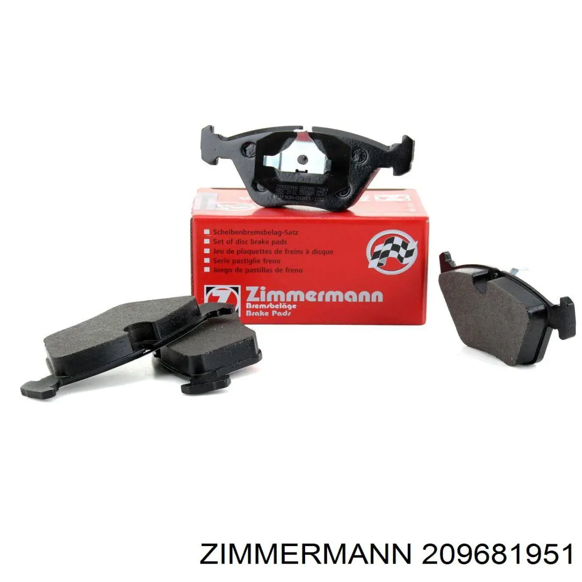 Передні тормозні колодки 209681951 Zimmermann