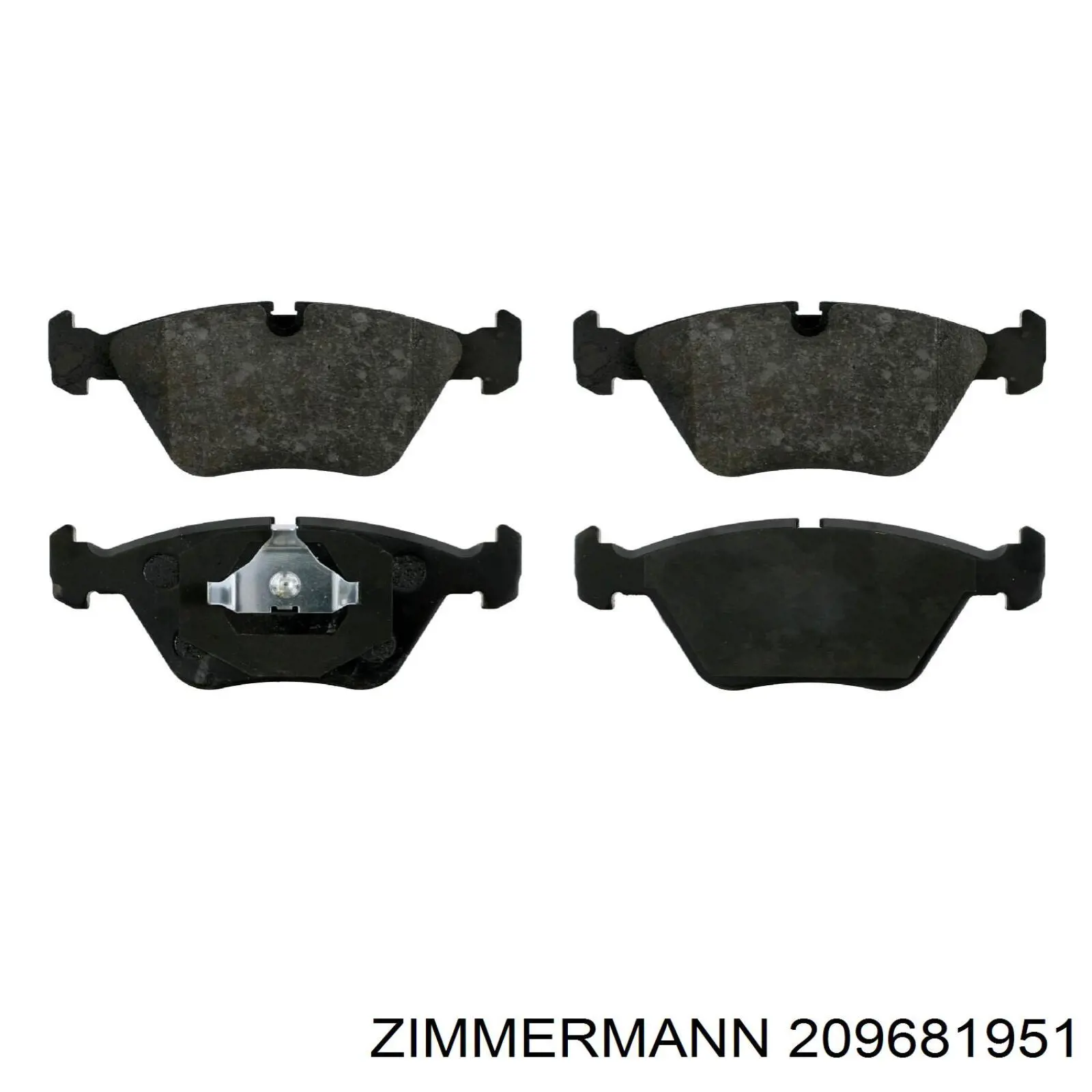 Купити 209681951 Zimmermann Колодки гальмівні передні, дискові