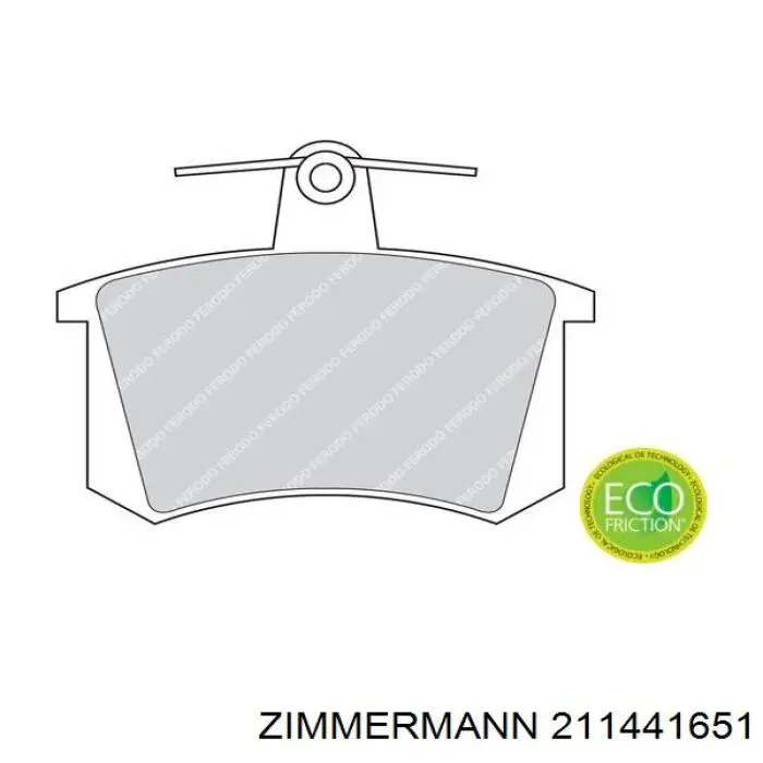 Задні гальмівні колодки 211441651 Zimmermann