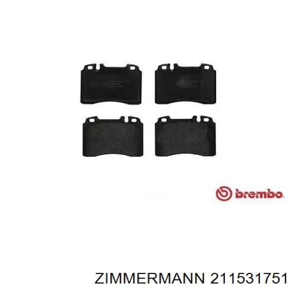 Купити 211531751 Zimmermann Колодки гальмівні передні, дискові