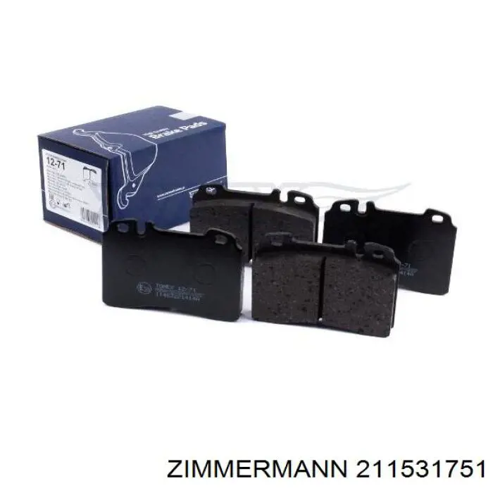 Передні тормозні колодки 211531751 Zimmermann