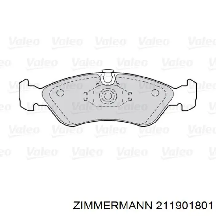 Колодки гальмівні передні, дискові 211901801 Zimmermann